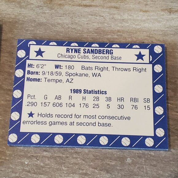 Chicago Cubs Ryne Sanberg Lot Of 65 Baseball Cards 1989 Solid Gold Grand Slam - Picture 4 of 9